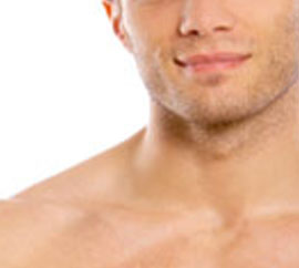 Men - showing face and bare chest