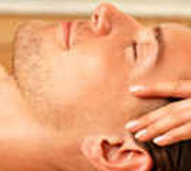 Man head massage